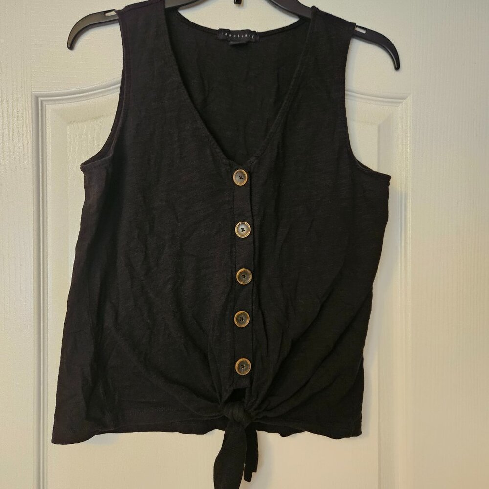 Sanctuary Sleeveless Tied To You Black Size M